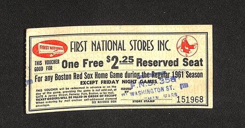 1961 boston red - red, sox